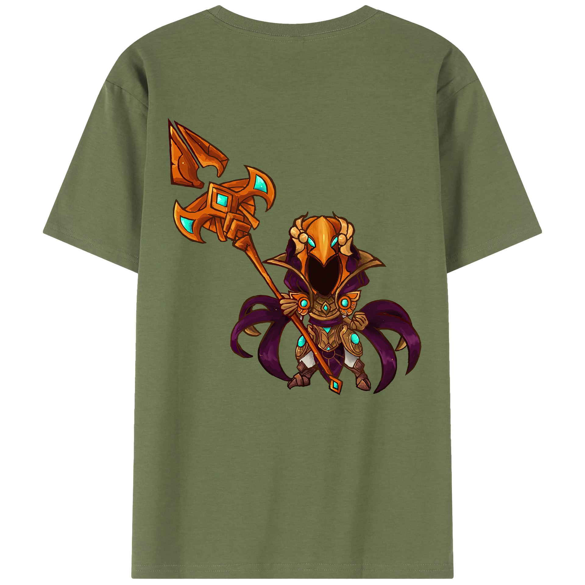 リーグ・オブ・レジェンド League of Legends LOL 綿100％半袖Tシャツ（背面プリント）